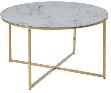 Amazon Brand - Movian Rom Couchtisch, 80 x 80 x 45 cm, Weiß