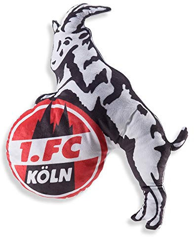 1.FC Köln Kissen Logo, Plüschkissen Hennes Schmusekissen, Zierkissen, Kuschelkissen - Plus Lesezeichen I Love Köln