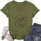 Faith Over Fear Arrow Letters Print T-Shirt Frauen Kurzarm V Nece Christian Tops Tee Bluse, Grün (Army Green), Mittel