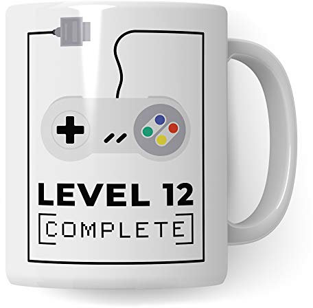Pagma Tasse d'anniversaire avec inscription « ÖÖÖÖÖÖÖÖÖÖÖÖ Gaming Gamer Zocker Zocker », tasse à café, cadeau d'anniversaire 12 ans.