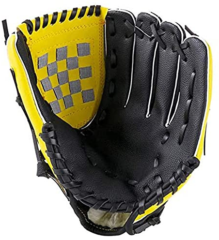 ZYYRSS Baseballhandschuh Sportschlaghandschuhe mit weichen, soliden PU-Lederverdickungskrügen Softballhandschuhe für Jugendliche Erwachsene, linker Handschuh für Rechtshänder