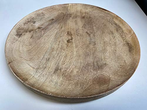 Teller/Dekoschale Schale rund aus Mangoholz braun Deko Ablage Holz ca.30 cm