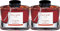 PILOT Iroshizuku Füllfederhalter-Tinte, Fuyu-Gaki, Winter Persimmon (orange-rot), 50 ml Flasche (69209) 2 Stück