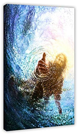 Jesus Christus Religiöses Poster auf Leinwand, Wandkunst, Deko, Bild, Gemälde für Wohnzimmer, Schlafzimmer, Dekoration, 60 x 90 cm