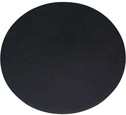 NKlaus Aluminium Kerzenteller rund Ø14cm Kerzenhalter schwarzschieferoptik Untersetzer Gebürstet - Design 10340