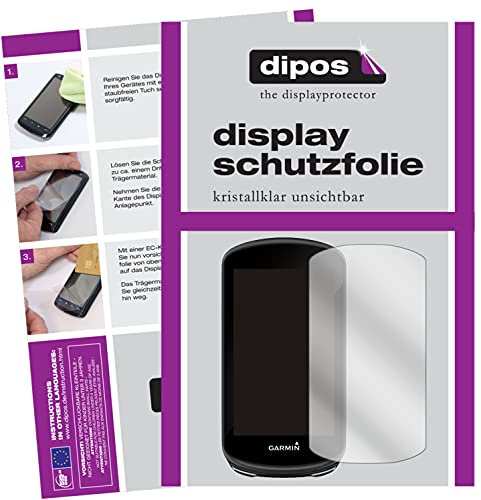 dipos I 2X Schutzfolie klar kompatibel mit Garmin Edge 1030 Plus Folie Displayschutzfolie