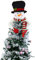TOYANDONA Pupazzo di Neve Puntale per Albero di Natale - Topper Hugger per Decorazioni Natalizie e Rifornimenti Del Partito