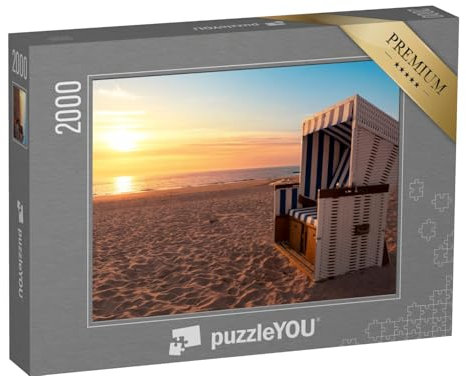 puzzleYOU: Puzzle 2000 Teile „Sylt: Nordseeufer und Strand bei Sonnenuntergang“ – aus der Puzzle-Kollektion Nordsee