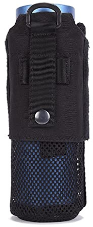 DONGKER Pochette tactique pour bouteille d'eau, support de bouteille Molle réglable et pliable en maille pour la randonnée, la course à pied