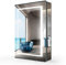 LUMIRRORS® Bathroom Mirror Cabinets with Lights and Shaver Socket BLACK illunimated LED Bathroom Cabinet with Mirrors Wall mounted Built-in LED Lighting Anti-fog Touch Switch Glass Shelves 50x70cm