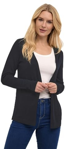 KAFFE Damen Strickjacke KAfenia Damen Strickjacke Langarm Offen V-Ausschnitt Lang Cardigan Lange Ärmel