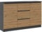 CDF Moderne Kommode 2D3S (2 Türen, 3 Schubladen) | Farbe: Anthrazit – Eiche Artisan | Aktenschrank, für kleine Gegenstände | Ideal für Wohnzimmer, Schlafzimmer, Kinderzimmer, Jugendzimmer und Büro