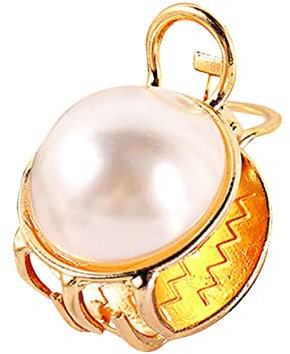 Womens Pearl Intarsed Metal Clip High Pferdeschwanz Haarspange Farbverlauf Vielseitige Haarspange Elastische Haarbänder Herren