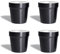 Youda Bicchieri in Acciaio Inox Set di 4 Nero - Tazze Termiche Impilabili per Caffè, Tè e Birra - Ideali per Viaggi, Escursioni, Campeggio e Uso Quotidiano -175ml (6oz) -Resistente a Graffi e Condensa