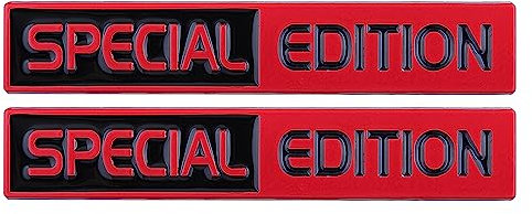 Auto-Aufkleber, Special Edition, für Auto, Motorrad, LKW, Schwarz, Rot, 2 Stück