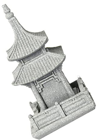 Yardwe Großer Sechseckiger Turm Skulptur Pagodenlaternenstatue Japanische Laterne Chinesischer Gartenstatus Decoraciones para Sala De Casa Gartenbank Sandstein Haushalt Pagode Aus Keramik