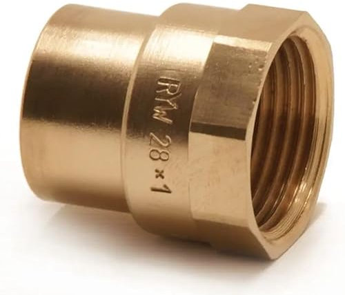 Kupfer Muffe Nipel Lötfittinge Löt- Übergangsmuffe Kupferfitting DVGW (18mmx1/2'')