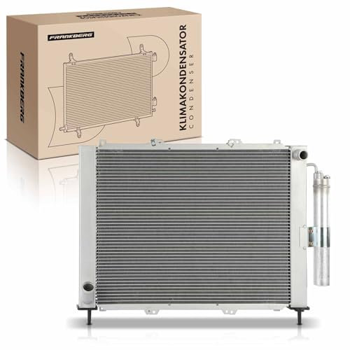 Frankberg Condensateur de climatisation avec condensateur et sèche-linge compatible avec Kangoo KC0/1 1,2L-1,6L 2001-2021 Kangoo Express FC0/1 1,2L-1,6L 2001-2021 Remplace 8200732379