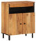 vidaXL Beistelltisch, Beistellschrank mit Türen, Sideboard für Wohnzimmer Flur, Kommode Konsolenschrank, Modern, Massivholz Akazie
