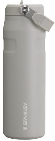 Stanley IceFlow Flip Straw 2.0 Water Bottle 24 OZ | Built-In Straw with Larger Opening | Lightweight & Leak-Resistant | Insulated Stainless Steel | BPA-Free | Ash