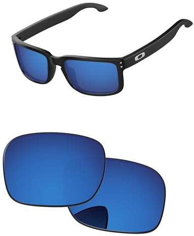 PapaViva Verres de rechange pour lunettes de soleil Oakley Holbrook OO9102 55 mm Deep Water Pro+ anti-reflets polarisés