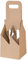 Paxit - Flaschenträger 4 Flaschen für Bier, 20 Stück, Männerhandtasche Bier Aus Robustem Karton, Flaschentasche 4 Flaschen 500 ml, Flaschenkorb 4 Flaschen, Bierträger - Farbe Natürlich Karton
