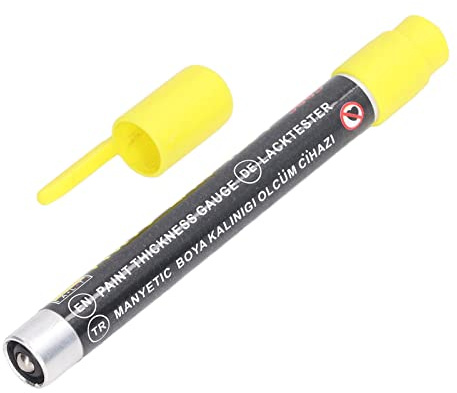 Car Body Damage Detector Magnetic Tip Paint Thickness Gauge Car Coating Test Pen Gauge Pen-Type IP6X Paint Thickness Tester, Color Indicating Bar in Micrometers