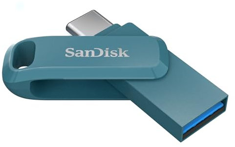 SanDisk 1 TB Ultra Dual Drive Go USB Type-C Flash-Laufwerk mit beidseitig einsteckbaren USB Typ-C- und Typ-A-Steckverbindern für Smartphones, Tablets, Macs und PCs - Navagio Bay