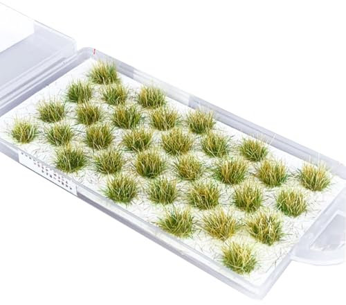 Taiyyi Lot de 32 Tapis d'herbe statiques - Décoration Miniature - Modélisme - Pelouse Statique - pour Diorama - Miniature (Printemps, été, Automne, Hiver) (Hiver)