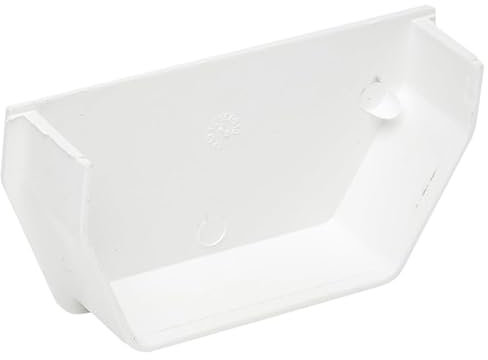 Poly Pipe RS208W - Terminale interno bianco per grondaie quadrate da 112 x 65 mm