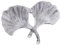Amago home Dekoschale Gold Knabberschale Deko Schalen Silber Apfel Stern Ginkgo Blatt Farbe Ginkgo 2-Blatt 26x22cm Silber