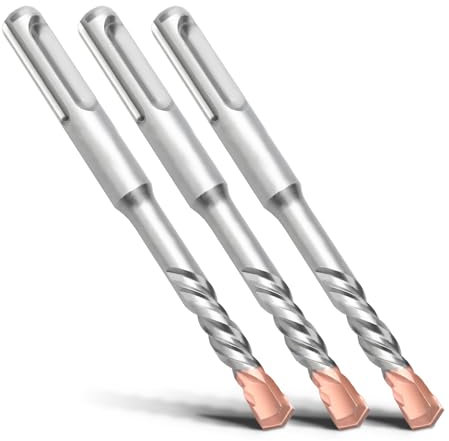 MOXPIFY 3 brocas SDS Plus de 110 mm con doble hélice, para hormigón, piedra, piedra natural