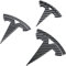 fibhyrtingy 3 Pcs/Set for Model Y Emblem Badge Sticker Cover,Car Front/Rear/Steering Wheel Emblem Logo Sticker Decals Accessories (fit ModelY Gloss Carbon Fiber Pattem)