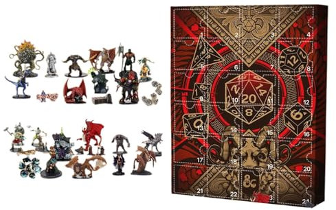 Yunyahe DND Adventskalender 2024, Dungeons and Dragons Adventskalender, Zufälliger Polyedrischer Würfel Adventskalender 2024, 24 Tage Countdown DND Adventskalender Weihnachten Adventskalender für