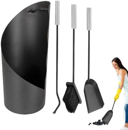 Ensemble d'outils de cheminée – 4 accessoires de cheminée classiques pour homme et femme