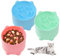 3 Pièces Gamelle Chat Anti Glouton Surélevée, Gamelle Ludique Bol Chat Anti Vomissement, Bleu/Rose/Vert Surélevéeconvient aux Chats et aux Petits Chiens