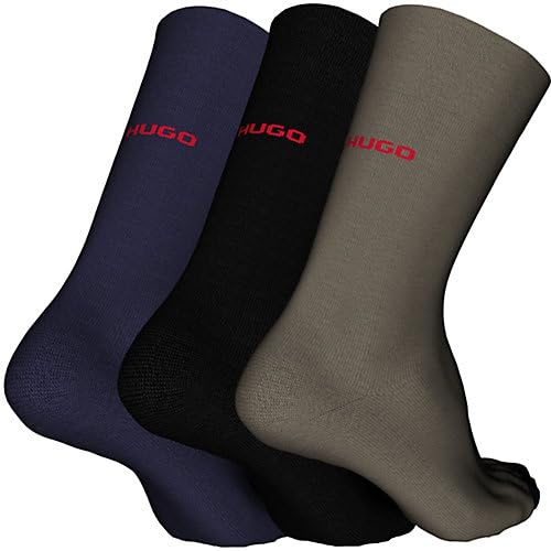 HUGO Men's Regular Socks, Medium Grey, 40-46