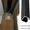 AMUFJJ Kit herraje Puerta corredera Kit De Herrajes para Puertas Corredizas Ocultas con Riel, Riel De Aluminio para Puertas Corredizas Empotradas, Montaje En Techo Y Pared.(Black,30in/762mm)