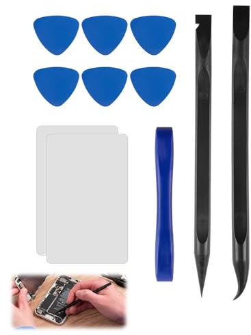 Handy Reparatur Werkzeug Set – 11 teiliges Prying and Opening Tool Assortment mit Spudger, Picks und Plastikkarten, Display Reparaturset für Smartphones, Tablets, robust und kratzfrei