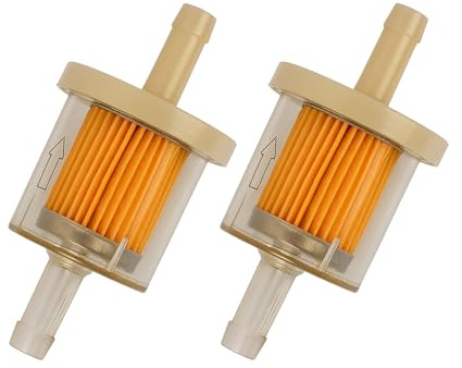2 Pieces 8mm Fuel Filter Universal for Motorcycle, Lawnmower, Lawn Tractor, Scooter, and Car Universal Filtration for Clean Performance and Long-lasting Engine Protection