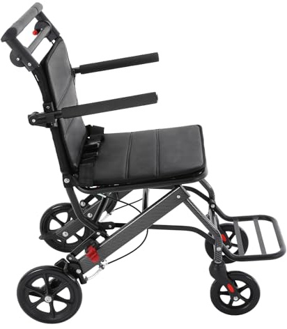 Fauteuil roulant, pliable, léger, ultra léger, pliable, polyvalent, pour adultes, fauteuil roulant de voyage portable pour maisons, hôpitaux, maisons de retraite