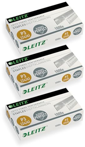 Leitz Leitz Heftklammern 24/6 mm, 3000 Stück, verzinkt, 55700000 24/6
