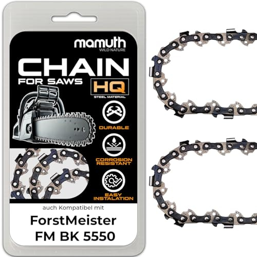 2x Sägekette Kettensäge 50cm 1,5mm 0,325 76TG für ForstMeister FM BK 5550