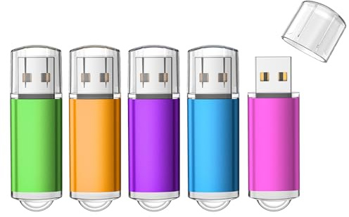 Pendrive 32 GB 5pc Memoria USB Stick 2.0 Flash Drive USB para el Almacenamiento y la Transferencia de Archivos Diarios