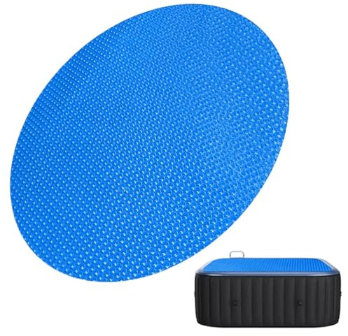 Lonas Solar para Piscina, 366cm Cubierta de Piscina Redondas, Cubierta de Aislamiento Térmico, Fundas Piscinas, UV-Resistente, Resistente al Agua al Polvo