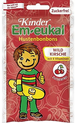 Kinder Em-eukal Hustenbonbons Wildkirsche ohne Zucker, 75 g