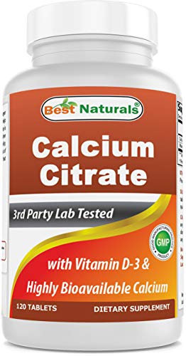 Best Naturals Calcium Citrate with Vitamin D-3 120 Tablets (120 Count (Pack of 1))