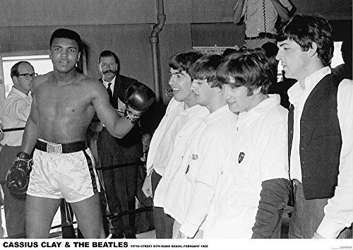 BEATLES & CASSIUS CLAY Poster Miami Beach 5th Street Gym 1964