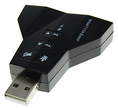 Carte Son Dual USB (2sorties Audio + 2entrées Audio)