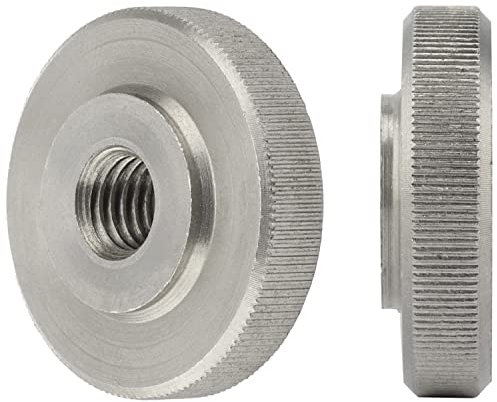 OPIOL QUALITY® Rändelmuttern niedrige Form DIN 467 M8 aus Edelstahl A1 (10 Stück) mit Gerändeltem Rand Rändelmutter Muttern Rändel Rostfrei Mutter